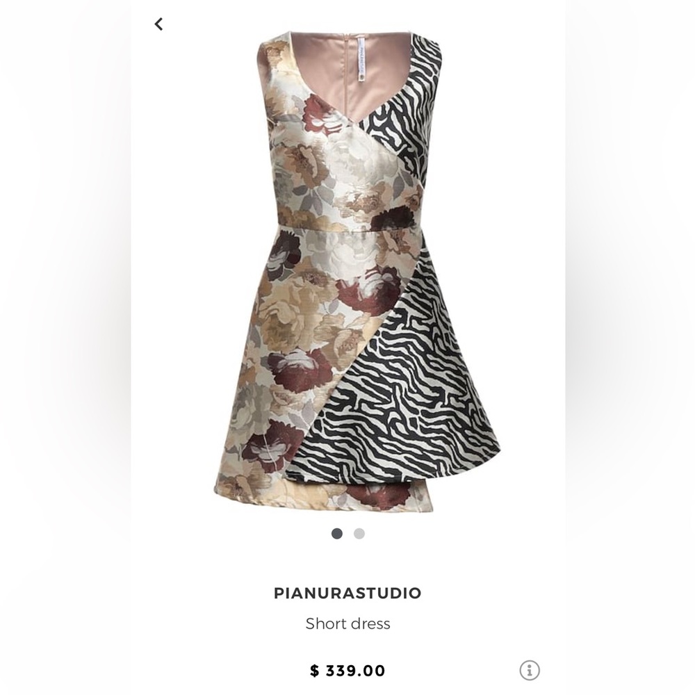 Zebra print A-line dress